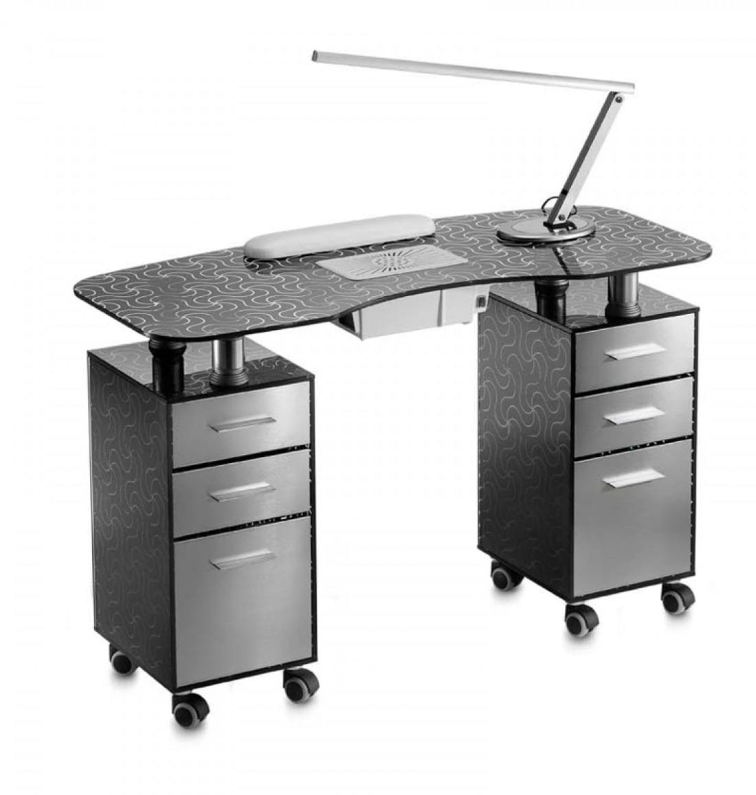 Glass Prestige Double - маникюрный столик купить в Украине, Киев ≡ Косметологическое оборудование Cosmotrade.com.ua